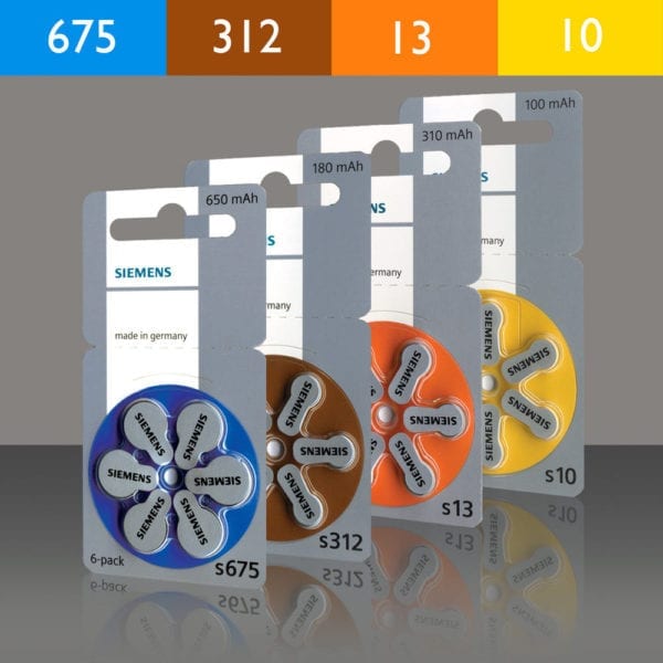 Siemens (Signia) Hearing Aid Batteries Size 10 Amplyclear Hearing